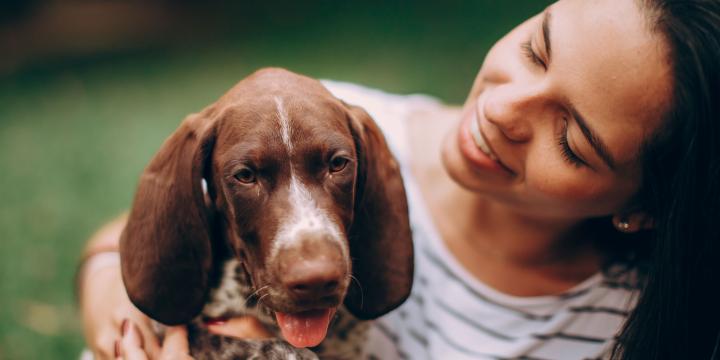 Girl and dog